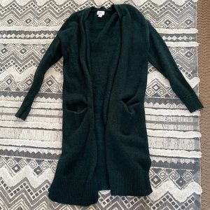 Long knit cardigan